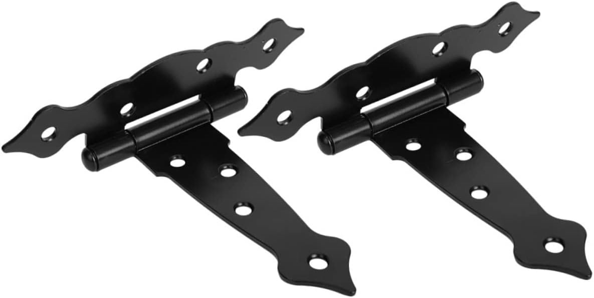 2Pcs Heavy Duty Gate Hinges for Wooden Doors Durable Hinges for Shed Barn Doors Load Bearing Capacity with Screws Included Wear Resistance