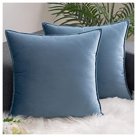 AHAHA 2 Piezas Fundas de Cojines Terciopelo Funda de Almohada del Sofá Throw Cojín Decoración Funda Cojin 40x40 Azul