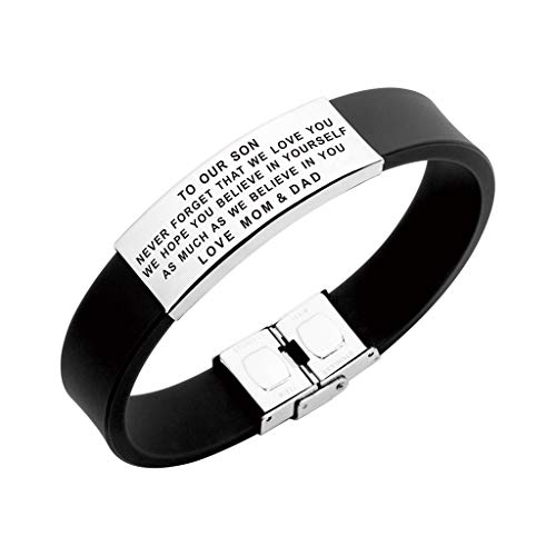 Falogije Inspirational Letters To Our/My Son I Hope You Believe Bracelet Gifts From Mom And Dad #TOP2