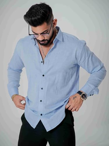 Image of Foomer Green Paisley Printed Opaque Party Shirts