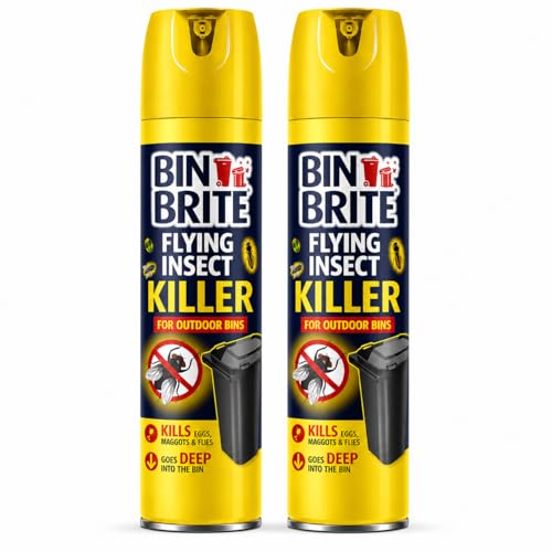 Flying Insect Killer for Bins 300ml Pack of 2 | Kills Flies Eggs & Maggots | Deep Penetrating Outdoor Bin Spray
