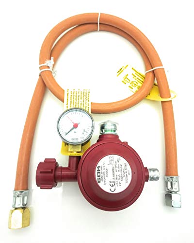 Adapter für USA BBQ Gasgrills - 1m Schlauch inkl. 30 mbar 2 Stufen Regler