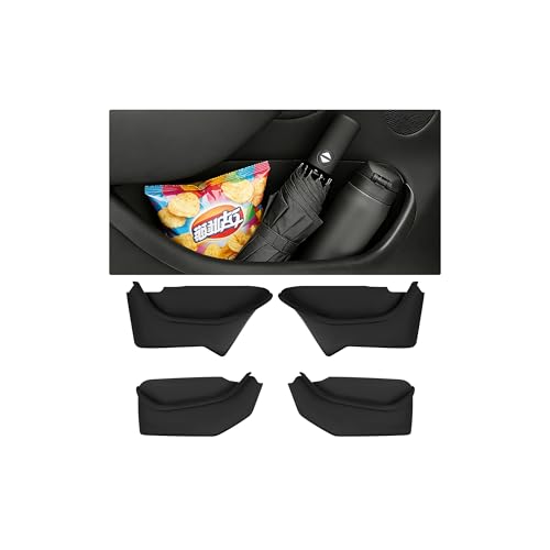 cybtkcar for Tesla Car Door Side Storage Box Organizer Model Y Juniper Refreshed Accessories 2025-2026 Full-Cover Front Rear Door Slot Tray Mats Pocket Organizer with Pull Handle TPE Insert Tray 4PCS by cybtkcar - Used condition - US$61.69