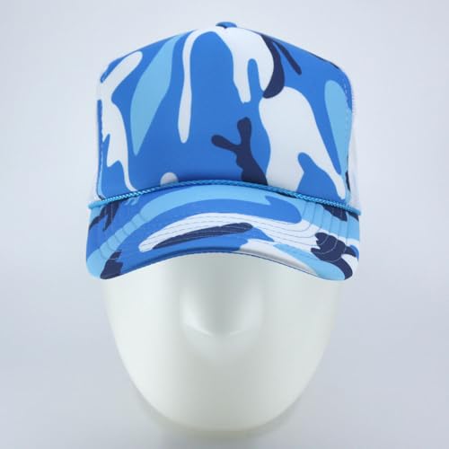 Image of The Vintage Year High Crown Foam Mesh Camouflage Trucker Hat Baseball Cap