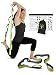 Gradient Fitness Stretching Strap, Premium Quality Multi-loop Strap, Neoprene Padded Handles, 12 Loops, 1.5" W x 8' L (Green and Grey)