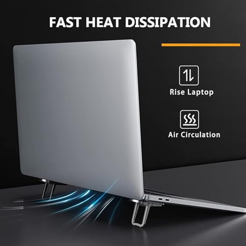 Soporte portátil invisible para laptop aluminio plegable miniatura 3