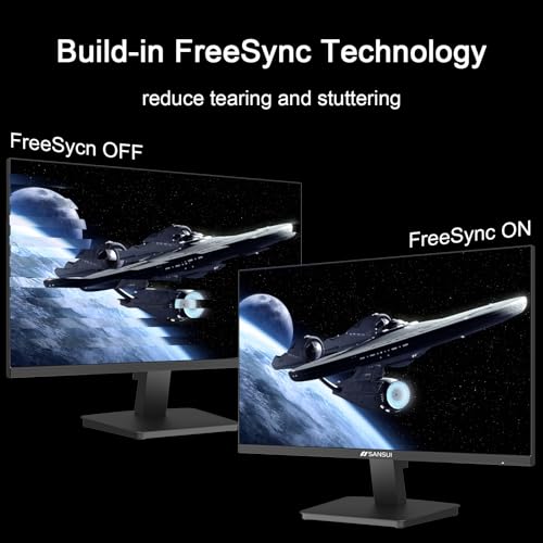 undefined SANSUI 27 Inch Monitor, IPS 120Hz Computer Monitor Full HD 1920 x 1080P with HDMI DP Interfaces, Eye Care, Frameless, 100 x 100mm VESA Mountable (HDMI Cable Included) の商品画像 2