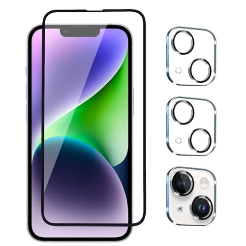 Image of Premium Tempered Glass Screen Protector with Camera Lens Protector for iPhone 14 Plus - Ultra-Clear, Anti-Scratch, Easy Installation