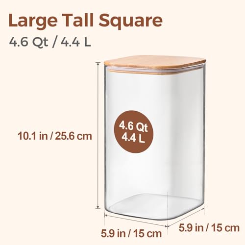 40% Off ComSaf 1.2 Gallon Glass Storage Containers with Lids