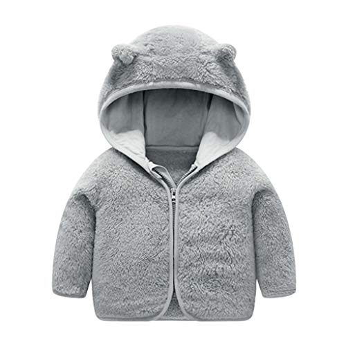 Printasaurus Girls Coat&Jacket 4-5 Years Toddler Kids Baby Gril Boy Cute Ear Zipper Solid Thick Hooded Coat Warm Outwear