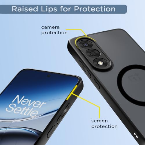 Image of Amazon Basics TPU+PC Back Cover for OnePlus Nord 5 5G Compatible with Mag-Safe Smoke Back | Shockproof Design | Hard Transparent Back Case (Black Smoke Mag-Safe)