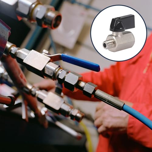 Mini válvula de bola de latón resistente de 1/8 pulg, conexiones roscadas NPT duraderas 8