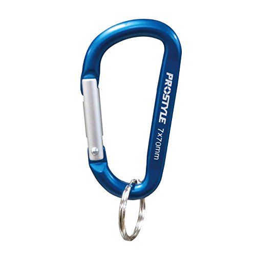 プロスタイルツール アルミカラビナ スタンダード ブルー×シルバー 50×25(mm) 5φ PAC-353