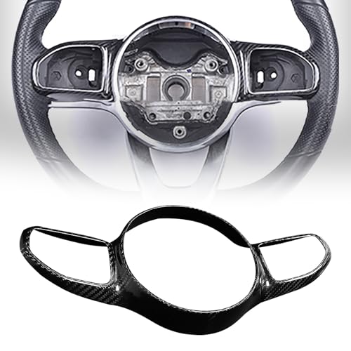 FINMOKAL Real Carbon Fiber Car Steering Wheel Button Frame Cover Trim Compatible with Benz W118 CLA A-Class CLA200 CLA260 A180 AMG 2020-2023 (Black)