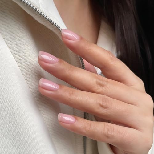 Semilac Lakier do paznokci UV Fiber Base Pink Milk 7 ml – baza montażowa i przedłużająca z włóknami nylonowymi, mleczno-różowa baza żelowa UV, samopoziomujący