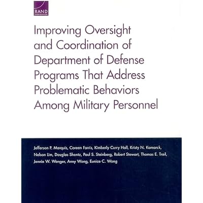 Improving Oversight and Coordination of Department of Defense Programs That Address Problematic Behaviors Among Military Personnel