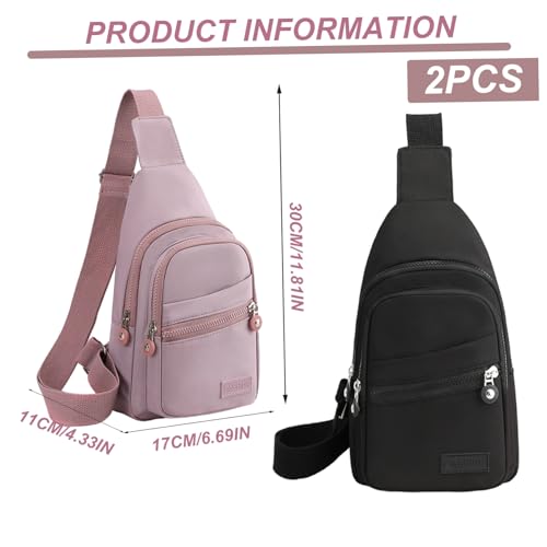 Sac bandoulière avec sangle réglable lot de 2 polyvalent léger et compact - 5