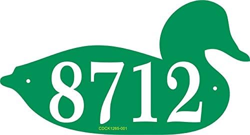 Comfort House Personalized Address Sign Shaped Like a Duck - Custom Address Plaque # CDCK1265