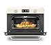 SMEG COF01Countertop Combi Oven - Multi-Function Grill, Air Fry, Steam, Bake, Convection, Defrost, and Warm, 10 Cooking Functions - Made In Italy (Cream)