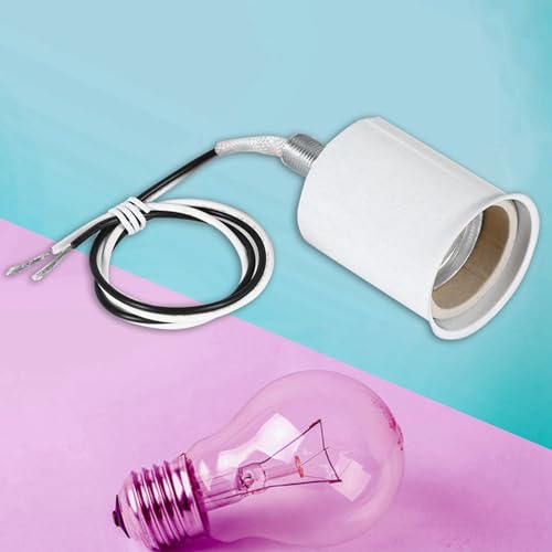 Douille E27 céramique de qualité avec support métal blanc robuste