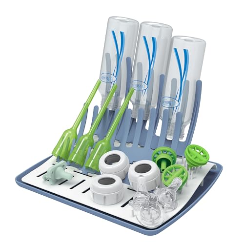 Dr. Brown's Folding Baby Bottle Drying Rack, Blue/White - image 9