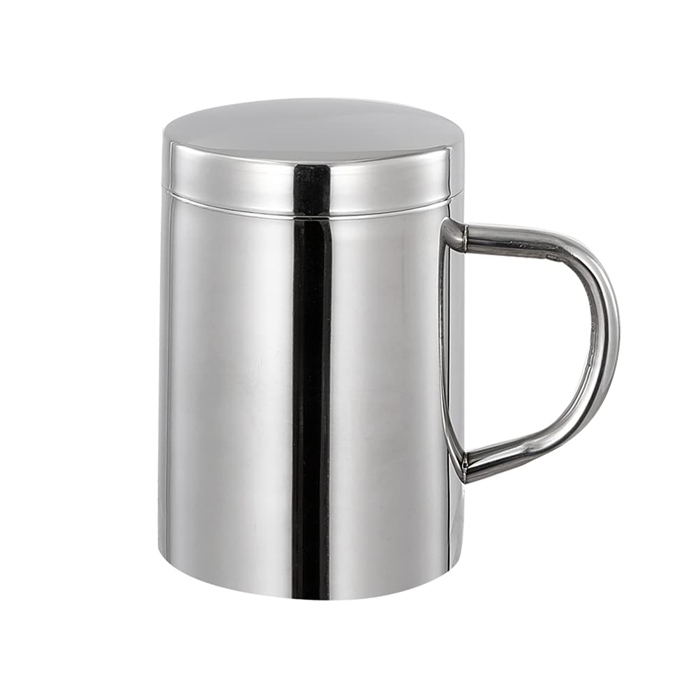 SIMPHONY Stainless Steel Coffee Mug with Lid and Handle 14 oz,100% BPA-free, Double Wall Camping Travel Coffee Mugs Tough & Shatterproof, Keeps Coffee/Tea Hot And Beer Cold Longer (400ml（14oz）)