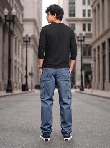 Image of Amazon Brand - INKAST Men Multi-Pocket Cargo Pants Casual Fit Trousers Stylish Cargo Trousers