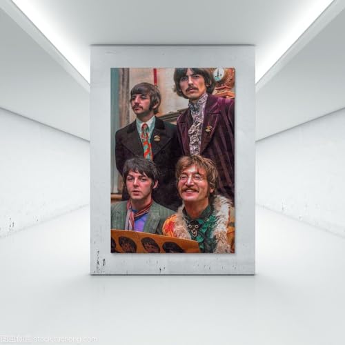 LUISAS Poster vintage des Beatles sur toile – Impression d’art moderne pour chambre à coucher – 30 x 45 cm - Les Beatles, Paul McCartney, John Lennon, RIngo Starr, George Harrison LUISAS Poster vintage des Beatles sur toile - Impression d'art moderne pour chambre à coucher - 30 x 45 cm – Image 8
