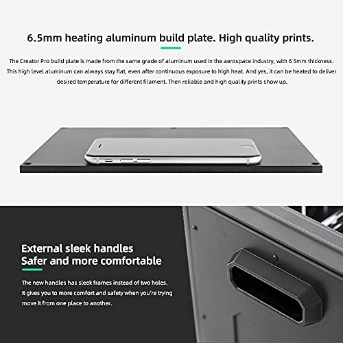 Flashforge Creator Pro 3D Printer, Dual Extruder 3D Printers W/2 Spools, Fully Metal Frame, Acrylic Covers, Diy Fdm 3D Printer Kit With Optimized Build Platform, Works With Abs And Pla #TOP6