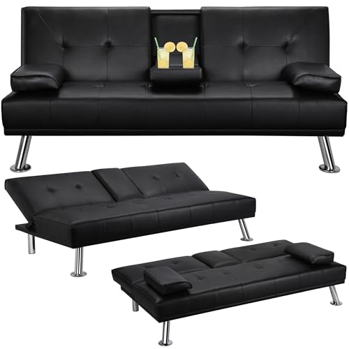 Yaheetech Divano Letto con 2 Braccioli Staccabili Divano Trasformabile Mobile