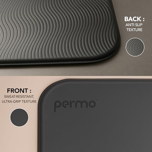 Image of Permo Fitness Mat, 12mm Foldable High Density TPE Multi-Purpose Yoga Mat with Carry Strap, Workout Mat, Non-Slip Surface,Portable & Lightweight for Excercise,Stretching, Pilates Men Women