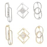 HIAKDOFT 6 Stück Kleine Sicherheitsnadeln Broschen für Damen Zarte Silber Kleid Taillenfixierer Dekorative Anstecknadeln zur Kleideranpassung und Schmuckaccessoires