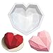 Produktbild Diamant Herz Silikon Kuchen Form Silikon Backform Herz Kuchenform Herz Silikonform in Herzform Schokoladenform Silikonform Herzchen Eiswürfelform Nonstick Herz Muffinform für Kuchen Seifenformen