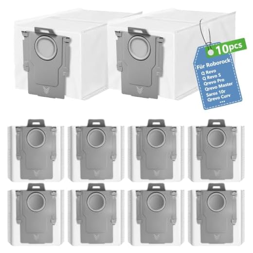 10 Stück Staubbeutel für Roborock QV 35A/Saros 10R/Q Revo/Qrevo S/Qrevo Pro/Qrevo Maste/Qrevo Slim/Qrevo Edge/Qrevo Curv/S8 MaxV Ultra, 3L große Kapazität, Kompatibel Ersatz Zubehör Staubsaugerbeutel