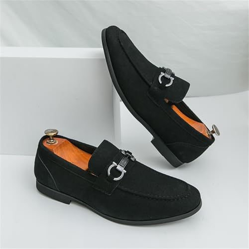 Suede Leather Slip On Flats Loafers for Men Casual Penny Shoes Comfortable Driving Dress Shoes for Office Work Wedding Prom3