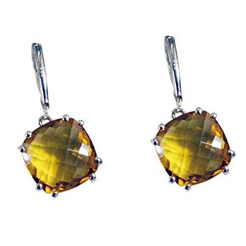 Boucles d'oreilles citrine argent 925, le cadeau de naissance astrologique idéal