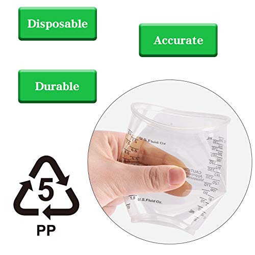 80Pcs 8Oz Disposable Epoxy Resin Mixing Cups, Clear Plastic Disposable Measuring Cups For Mixing Paint, Pigments, Epoxy Resins, Mixing Cups For Baking（80 Stirring Sticks Included） #TOP4