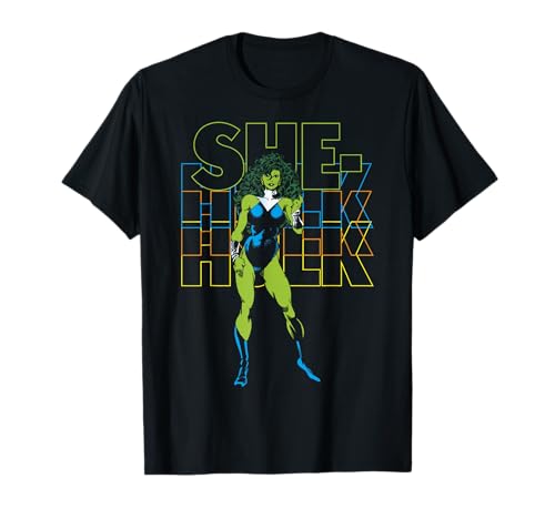 T-shirt Marvel She-Hulk Name Stack idéal pour compléter une collection geek