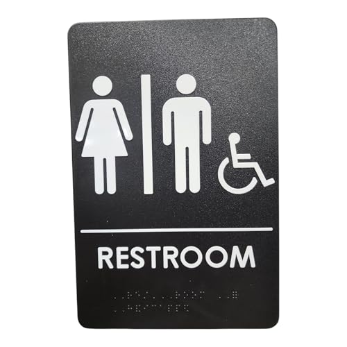 Panneaux de porte de salle de bain pour restaurants et commerces au design noir épuré