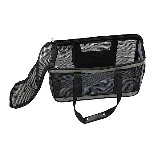 HANABASS ペットアウトバッグ 布猫キャリア 犬のバッグ 猫用キャリーバックパック 猫ケージ うんち袋 リュック トートバッグ 大型猫収納袋 猫ホルダー オックスフォード布 Grey