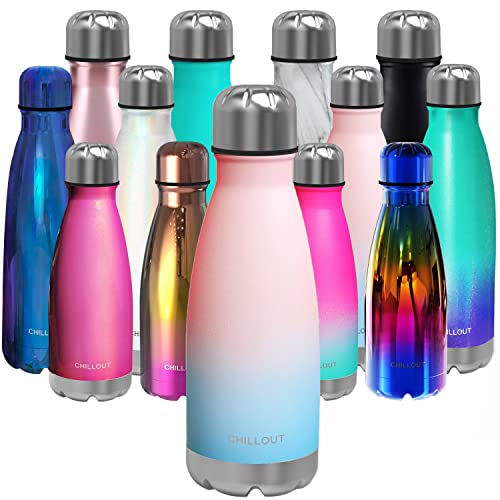 Image of CHILLOUT LIFE 12oz Kids Insulated Stainless Steel Water Bottle, Leak Proof