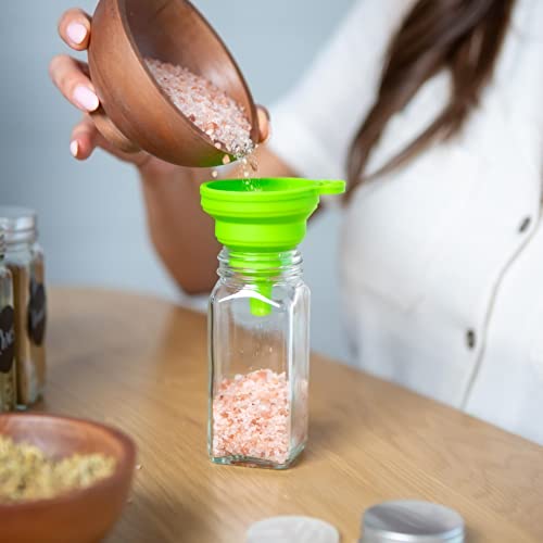 Happyhome Hanging Spice Rack For Wall Mount - 4 Stylish & Sturdy Spice Racks - Black Metal Spice Organizer For Wall, Door, Or Cabinet (Black Spice Rack With Jars Set) #TOP3