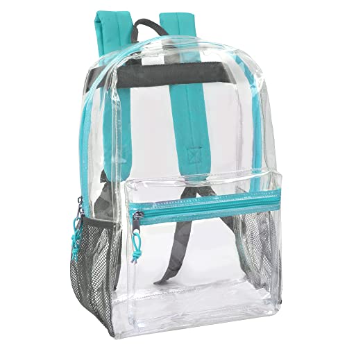Trail maker Clear Backpack With Reinforced Straps For Security & Sporting Events (Turq)