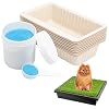 20 Pack Pet Loo Pee Pod Refills with Sponge Compatible with PetSafe Portable Dog Potty Dog Litter Box Disposable Dog Potty Tray Cornstarch Material Urine Disposal Pet Loo NOT Included
