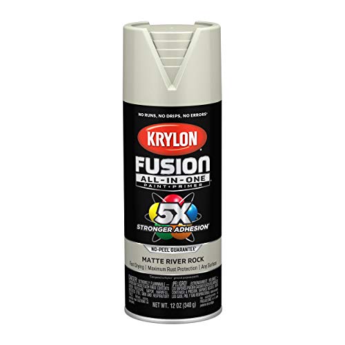 Image of Krylon Fusion All-In-One Adhesive Spray Paint for Indoor /Outdoor Use, 12 oz, River Rock