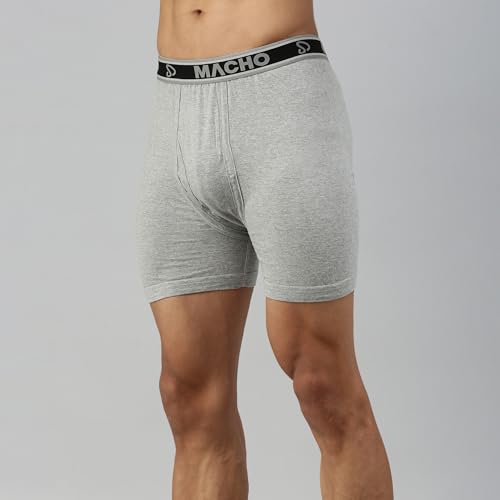 Image of sporto Men's Trunk | 100% Combed Cotton | Outer Elastic Comfort Fit Underwear | Soft Hand Feel | No Marks Waistband | Everyday Innerwear | Color May Vary (Pack of 2)