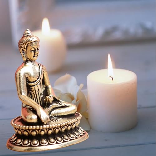 Estatua de Buda Shakyamuni de Bronce para Meditación miniatura 7