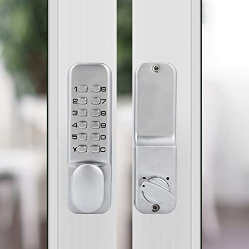 Image of Keyless Sliding Door Lock,1 to 11 Digits Mechanical Combination Lock, 10‑60mm Sliding Door Keypad Lock,Keypad Deadbolt Door Lock for Kitchen Office Balcony