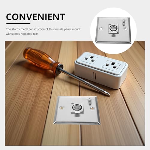 Conector XLR hembra para empotrar en panel de altavoces casa 3