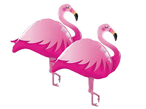 Set of 2 Pink Flamingo Jumbo 46" Foil Party Balloon by Anagram